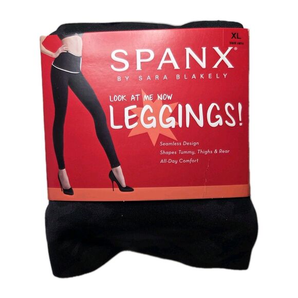 SPANX LOOK AT ME NOW Black Camo LEGGINGS Sz XL Shapes SEAMLESS Sara Blakely NEW - Picture 1 of 6